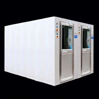 Настраиваемая чистая комната воздушный душ с регулируемым таймером 0-99s и углом потока воздуха 360° в стальной пластине с покрытием SUS304/Powder