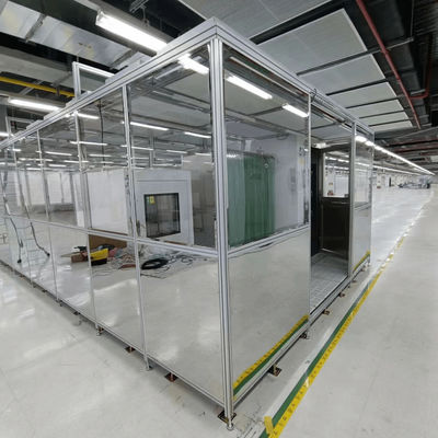GMP сертифицированный модульный чистый зал класса 100-10000 портативный свободный от пыли зал, настраиваемый для промышленного использования