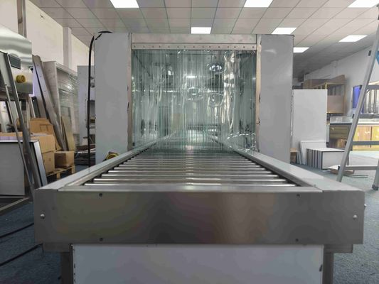 Роликовый конвейер с приводом, воздушный душ, проходной бокс | Система передачи материалов для чистых помещений