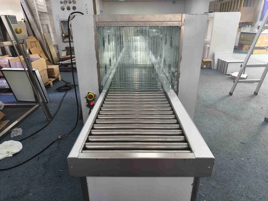 Роликовый конвейер с приводом, воздушный душ, проходной бокс | Система передачи материалов для чистых помещений